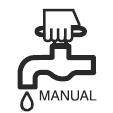 Två manuella alternativ finns tillgängliga. Manuell start av enskild ventil eller Manuell start av helt program / SEMI Auto Manuell bevattning Manuel start av enskild ventil: för att öppna ventilen.