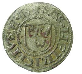 Fig. 2. Gustav I (1523 1560). Åbo, örtug (LL 7 [under Sten Sture d.ä.]. Statsrådet Mauritz Hallbergs myntsamling, Österbottens museum, Vasa.
