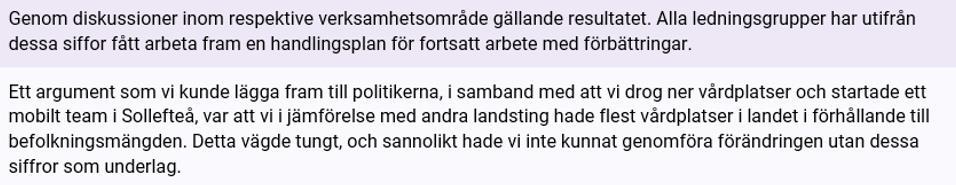 Exempel på hur vi
