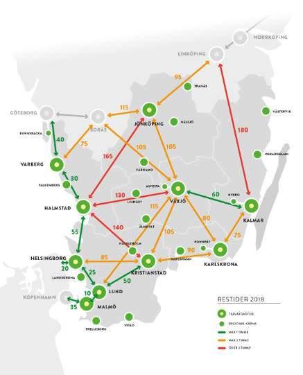 bilaga 2 2019-04-30 Sidan 3 (7) Nuläge 2018 Varje region arbetar för att på bästa sätt möta människors behov av kollektiva resor inom sin region.