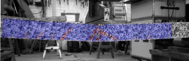Figure K.8 Strain field displayed on beam I10-UD-B1-08.