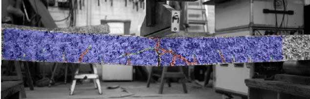 Figure K.11 Strain field displayed on beam I10-D-B1-11. Figure K.
