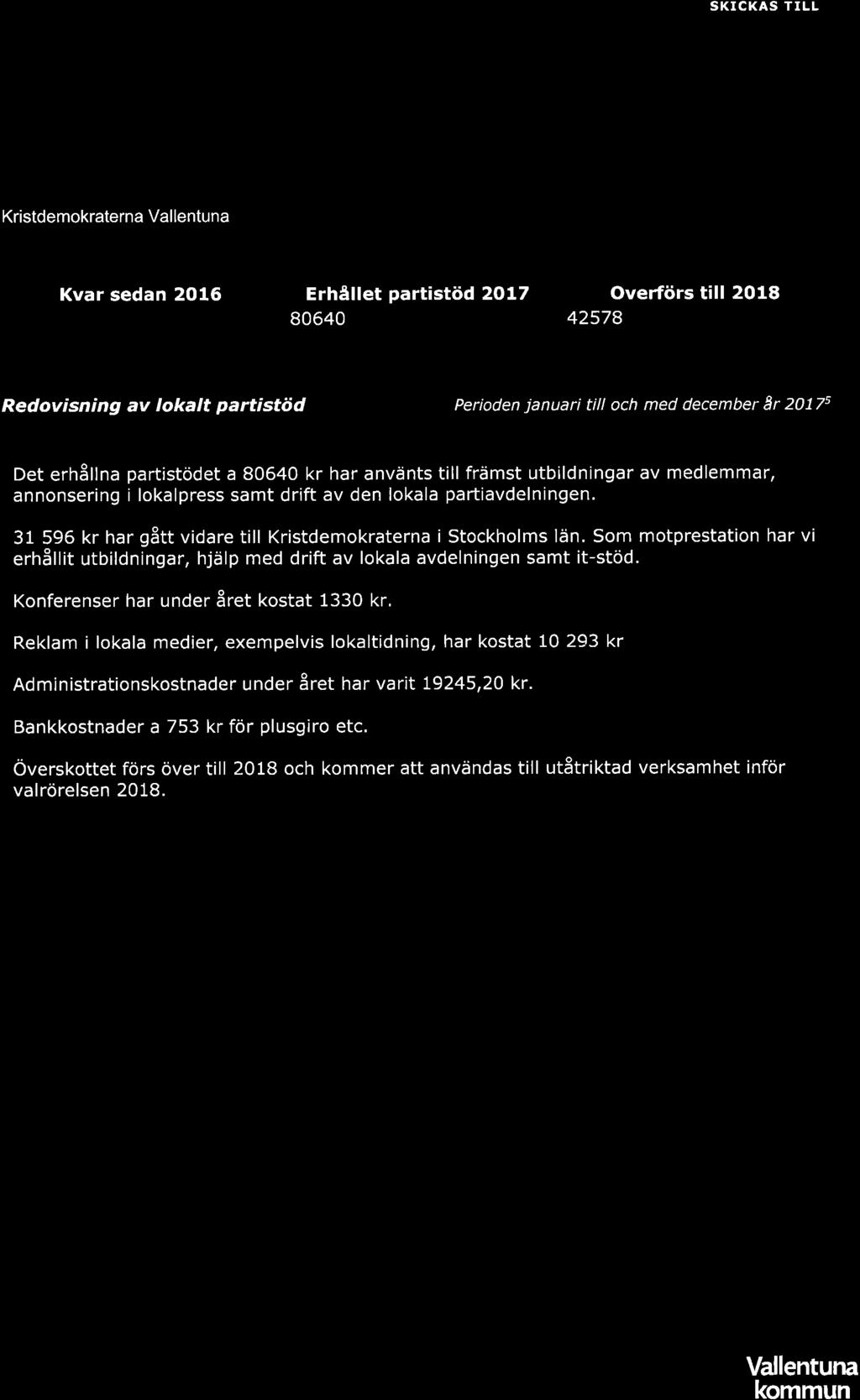 VAI-I.ENTU JÂ I(OI\1 I 4 U N Kommunstyrelsen KLK 2ff8-02_ 0 5 2018-01- 17 std 3/4 SKICKAS TILL Dnr:.