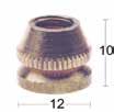Avsedd för koppelskruv 360. Gänga invändigt 1/4" 100 st/frp Hullinghylsa 9145 Hullinghylsa av mässing. Avsedd för koppelskruv 360.