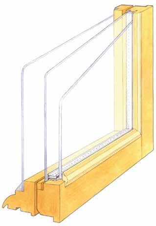 Tilläggsisolering Renovglas Renovglas Är ett extra glas som monteras på befintligt innerglas. Med hjälp av aluminiumlisten skapas en distans mellan det gamla och nya glaset.
