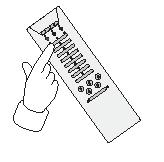 2. Utlös ett radiotelegram på utvald radiosändare (fig. F); se radiosändarens bruksanvisning: Programmering av en kanal Tryck på kanalknappen längre än 1 s.