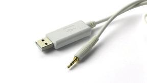 Ascensia (Bayer) Breeze 2 Bayer s blå USB-kabel (3,5 mm) Anslut och tryck på knappen