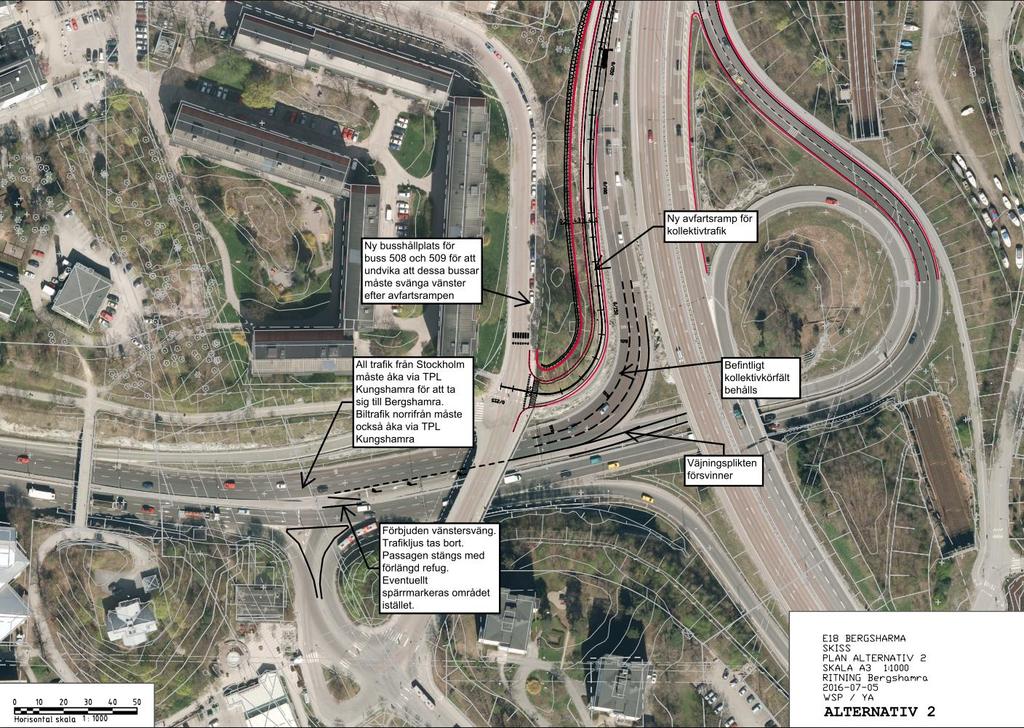 19 (45) All trafik från Stockholm måste åka via TPL Inverness för att ta sig till Bergshamra, Solna Stads