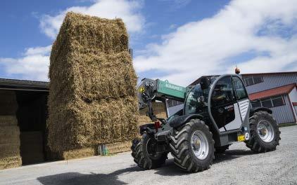 Liksom ramen har alla andra komponenter som axlar, drivning, hydraulsystem, teleskoparm och snabbväxlingsplattan också optimerats för tuffa lantbruksarbeten.