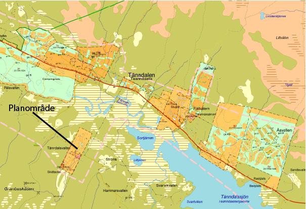 Orienteringskarta TIDIGARE STÄLLNINGSTAGANDEN Detaljplan Planområdet är en del av ett område med detaljplan som antogs 1974-12-02. Planen har idag ingen gällande genomförandetid.