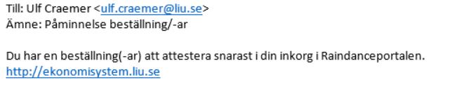 Ett eller flera mail om man har leverantörsfaktura,