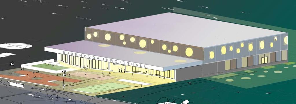 Sektion som illustrerar möjligheten att bygga i en respektive två våningar Bygganden ska ges ett starkt och självständigt uttryck och samtidigt vara öppen och välkomnande.