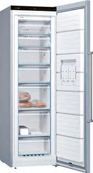 Dörröppninsvinkel 90, inget avstånd till vägg krävs LED-belysning Vertikalt handtag aluminum Akustiskt dörrlarm Superkyla med automatisk återställning AirFresh filter: neutraliserar oönskad lukt 1