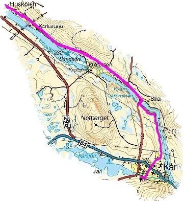 ETAPP 1 KÅRBÖLE YTTERHOGDAL 32 km Kårböle Huskölen 10 km Efter ca 10 km vandring längs vägen, och