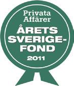 2018 2017 Privata Affärer, Årets fondbolag: SPILTAN FONDER Privata Affärer, Årets småbolagsfond: AKTIEFOND DALARNA Privata