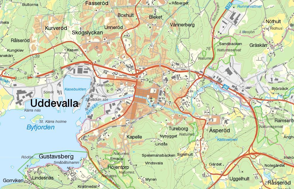 1 Inledning Strax öster om Uddevalla centrum ligger Rydingsberg med aktuellt detaljplanområde, se Figur 1.