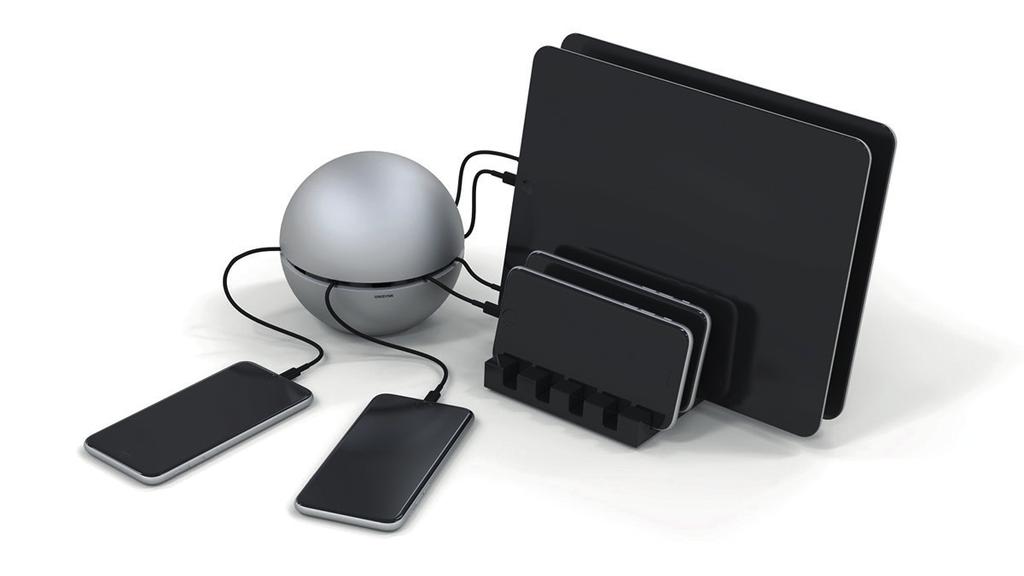 6 X USB 3 X USB Tredjepartscertifierad av TUV/GS 2,8 A X 6 Stilren design Effektivt värmeskydd Smart kabelhantering 3 års garanti 2,4 A X 3 Smart upphängning Smart