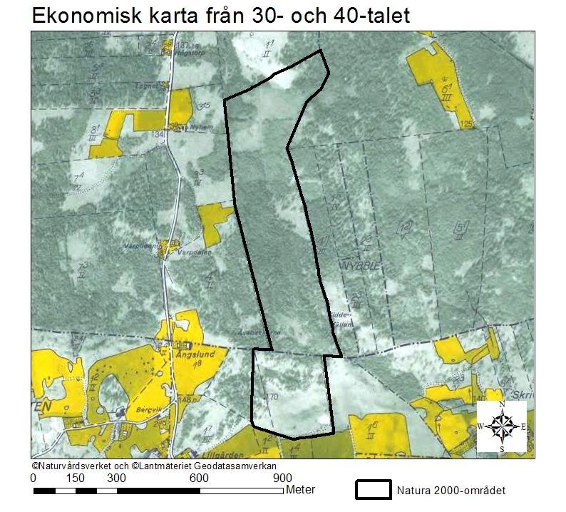 Natura 2000-område Natura 2000-kod Diarienummer Sida 22 av 25 Den ekonomiska kartan från 30- och
