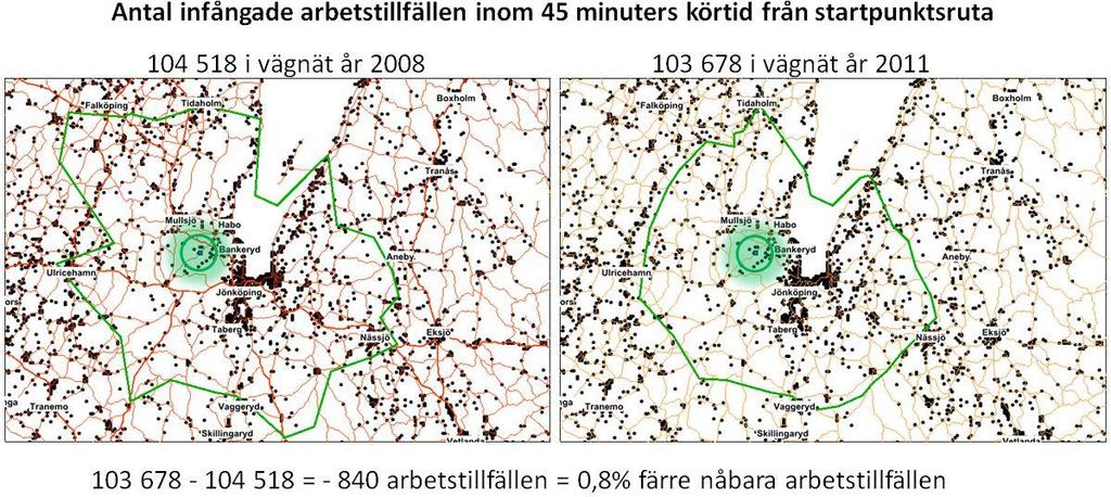 2.2 Data De beräkningar som gjorts med hjälp av PiPoS i den här studien baseras på två jämförbara versioner av Vägverkets nationella vägdatabas (NVDB) år 2008 och 2011, antalet 20 64- åringar år 2010