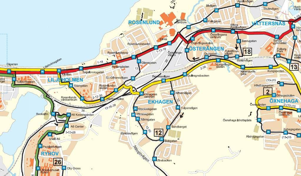 Kollektivtrafik I syfte att öka kollektivtrafikresandet och få en minskad miljöpåverkan har kommunen tagit fram ett handlingsprogram för kollektivtrafiken inom ramen för