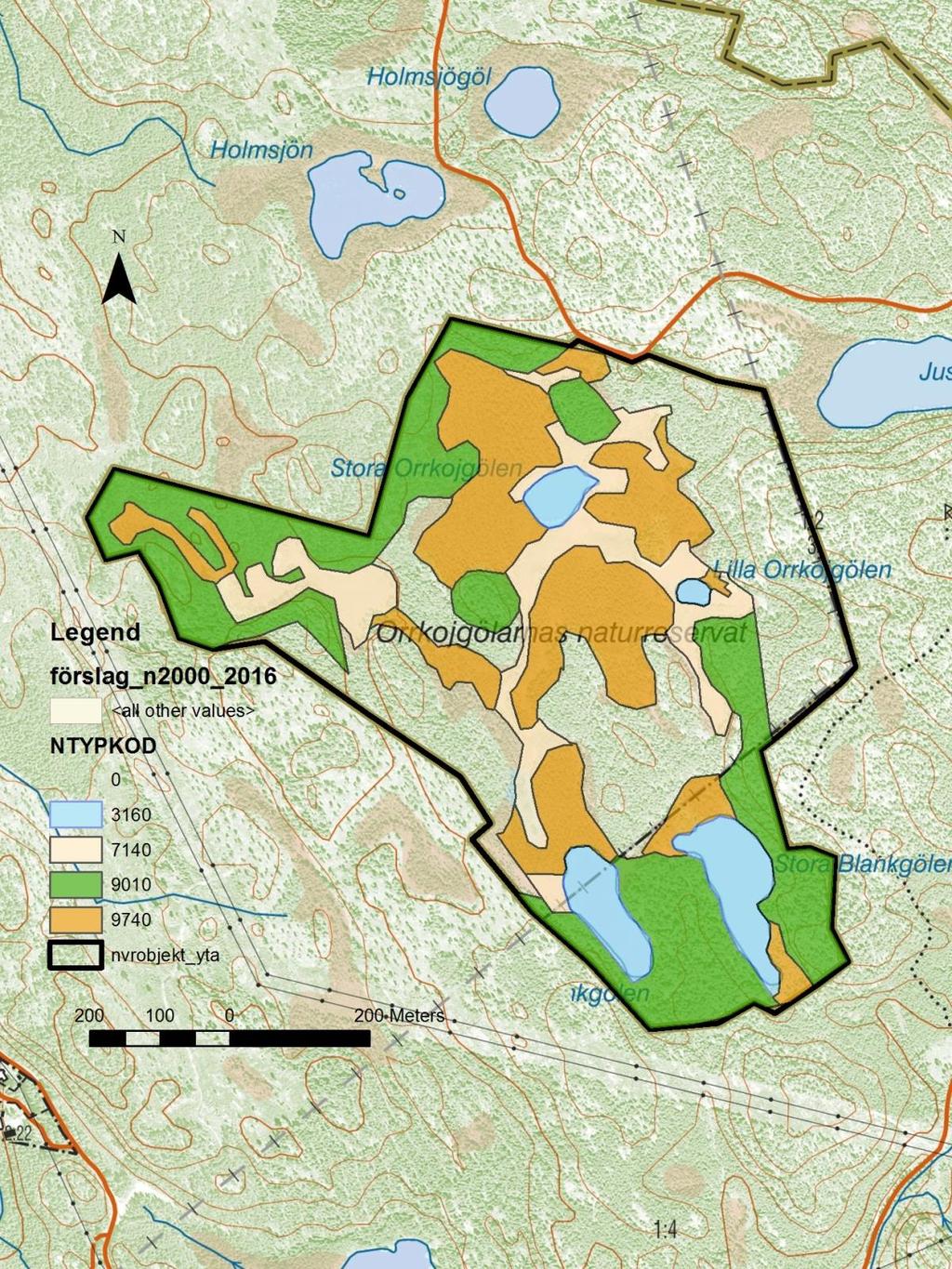 Uppföljning: Fåglar följs främst inom ramen för Svensk Häckfågeltaxering. Karta, Natura 2000 naturtyper Karta 4.