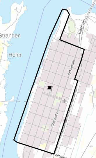 KASKINEN KORTTELIT 74 JA 137 139, KOULUN ALUE, RAKENNUSINVENTOINTI 2 Kuva 2. Kalarannan/Sjöbobackenin perinnemaiseman rajaus. / Avgränsning av Sjöbobackens vårdbiotop. Kuva 3.