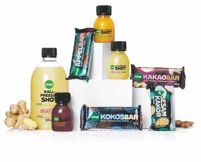 LADDA BATTERIERNA! Högt fiberinnehåll fyllda med frukt och nötter.
