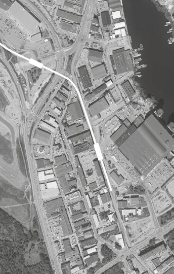 Sträcka 1 STOCKHOLMS STAD, ULVSUNDA INDUSTRIOMRÅDE Befintlig miljö vid Ulvsunda industriområde Tvärbanan delar sig i två
