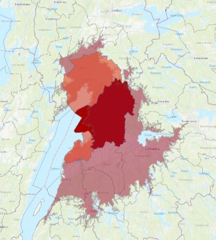 MARKNADS- & UPPTAGNINGSOMRÅDE: TRADITIONELL SÄLLANKÖPSVARUETABLERING & OUTLET Upptagningsområde 27 Inledningsvis kommer vi beskriva vilka geografiska områden som HUI bedömer att detaljhandeln hämtar