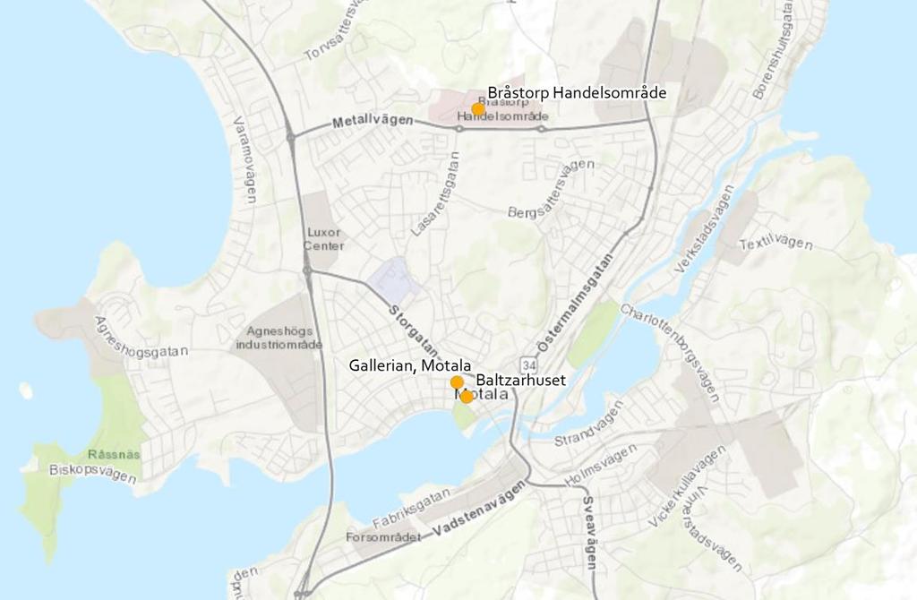 KONKURRENS LOKALT SÄLLANKÖPSVARUHANDELN 46 Geografisk lokalisering Sällanköpsvaruhandeln är idag geografiskt koncentrerad till två områden.