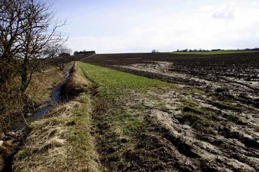 Erosion trots liten lutning