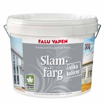 Färgen är avsedd för målning på nytt råsågat virke eller tidigare slamfärgsmålade ytor.