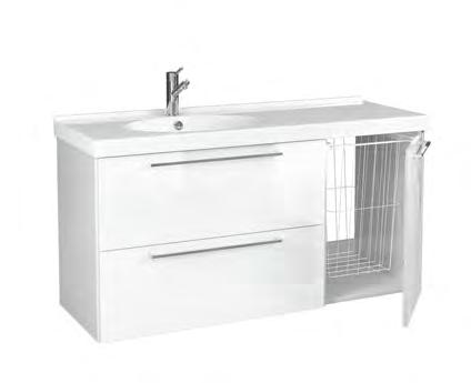 TREND-sidoskåp med lådor 01 Lackad vit 11 Grafitgrå B2 Svart trä SIDOSKÅP MED LÅDOR Bredder 92,5-122,5 cm Djup 40-50 cm E2 Ljus ek GA1 Högblank vit