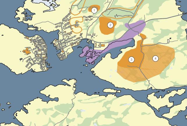 Utbyggnadskartor Översiktsplanen föreslår följande