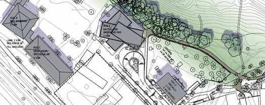 Plan som visar den föreslagna gång- och cykelvägen