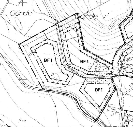 4 (8) Detaljplan för del av Jättendals-Gärde 1:9, laga kraftvunnen 1994-06-20.