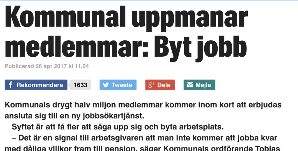 22 Kommunikation som visar på vilken skillnad Kommunal gör i våra medlemmars liv.