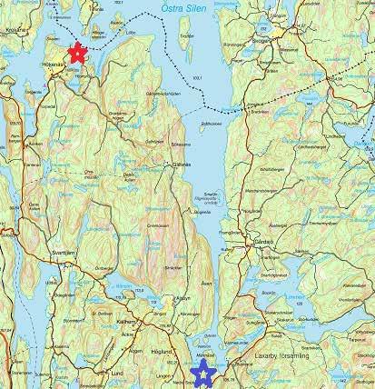 Närmast kända signalkräftbestånd Enligt Jarl Eliasson, Ordförande i Östra Silen Fvof, finns det endast en känd lokal i Östra Silen där man vet att det förekommer signalkräftor som också är det