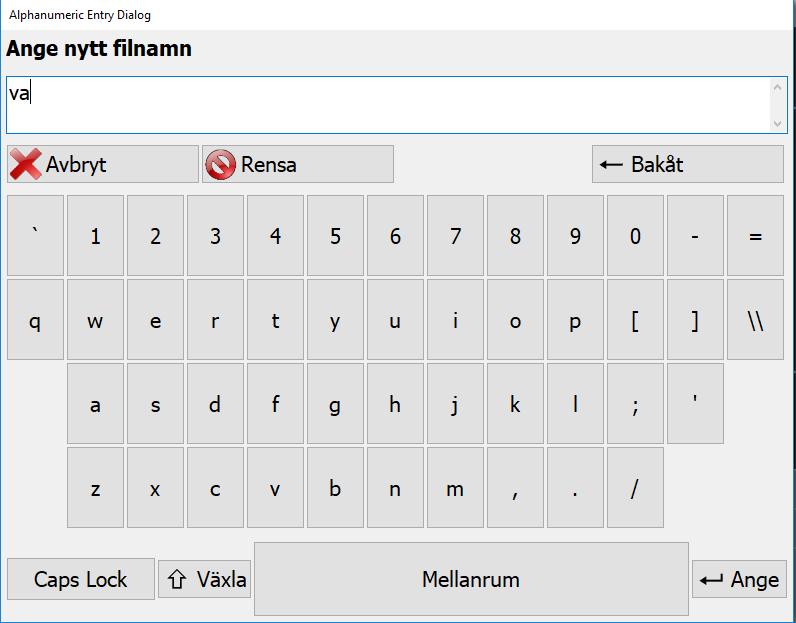 Skriv in namnet på linjen vi vill skapa och tryck på Ange. I detta fallet har vi valt att kalla den va.