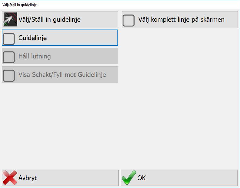 GUIDELINJE Guidelinje o Guidelinje kan användas för att se vilken sektion vi är på, samt sidomått mot en linje.