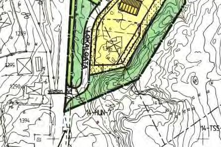 6 I den nordligaste delen gäller Detaljplan för Ellene 1:383 m fl, Hunnebostrand, laga kraft 2001-07-17. Utsnitt ur plankarta för detaljplan för Ellene 1:383 m fl, Hunnebostrand, 2001.