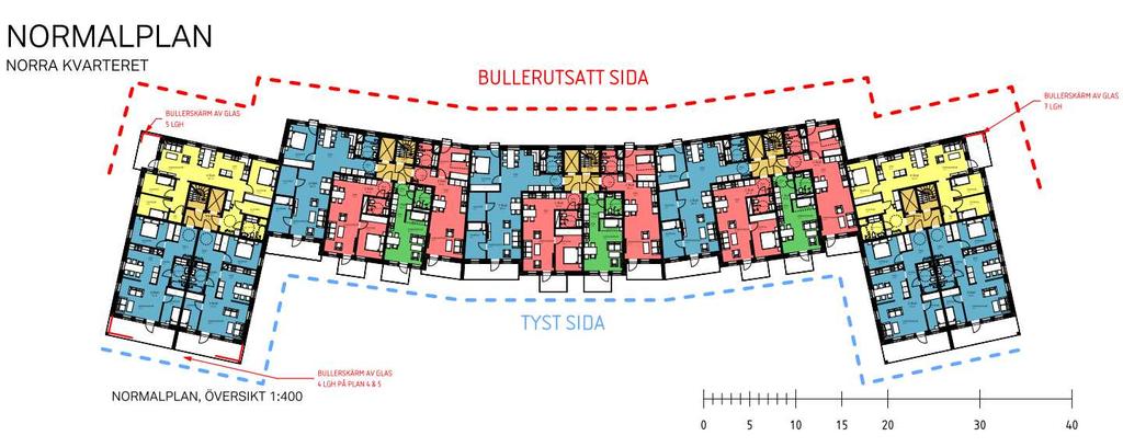 2017-05-18 6 (25) Illustration: Planlösningsförslag för lägenheter mot Rissneleden. Förslag med inglasning av vissa balkonger.