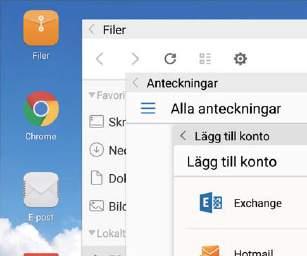Enhetsanslutning Filhantering: Filhantering i Stationärt läge är snabbare och enklare