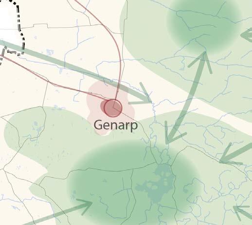 Markanvändning och hänsyn Genarp Övergripande inriktning Genarp är en levande och småskalig tätort som erbjuder boende med natursköna omgivningar. Utvecklingen av Genarp ska stärka den karaktären.