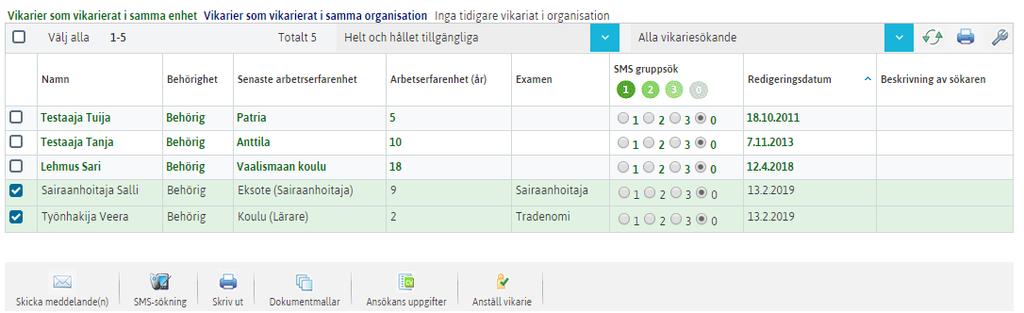 ATT ANSTÄLLA FLERA