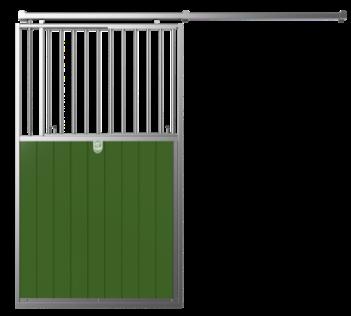 skjutdörr Fast, skena L=2500 mm, varmförzinkad, höjd 1270 x 2162 mm LRS Pegasus Base skjutdörr med skena L=2500 mm,