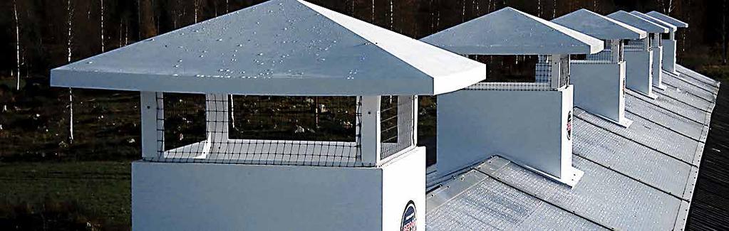 Det finns två alternativ för frånluft vid naturlig ventilation, nämligen självdrag-strumma eller öppen nock.