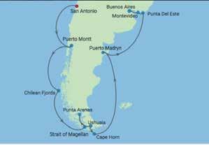 Vår populära resa till Chile & Argentina Kap Horn-kryssning PRELIMINÄRA FLYGTIDER DAG FLYG TIDER FLYGTID 1 jan Stockholm - Paris 18.20-21.05 2 h 45 min 1 jan Paris - Santiago 23.40-09.