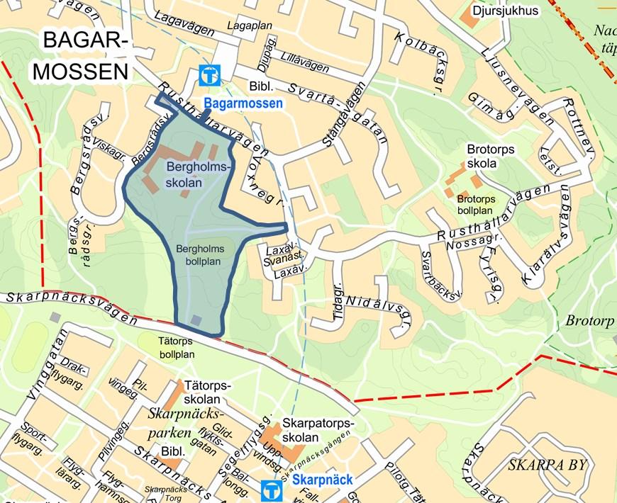 Sida 4 (15) detaljplan för del av Bergholmsskolan inom fastigheten Rustmästaren 5.
