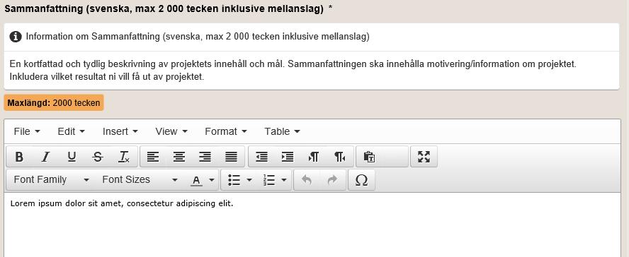 11 (26) 5 6 2.2 Projektbeskrivning Vi frågar efter de här uppgifterna.